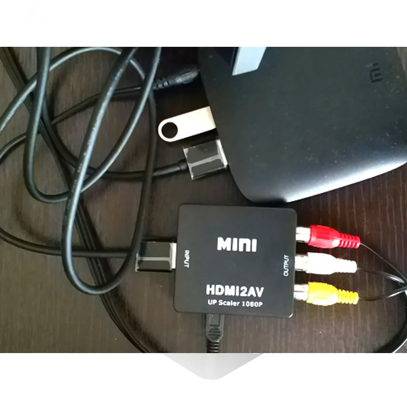 HDMI К AV конвертер композитный 3 RCA CVBS видео и аудио адаптер 1080P HD цифровой мини HDMI2AV конвертер для PS3 Блю-Рей проигрыватель