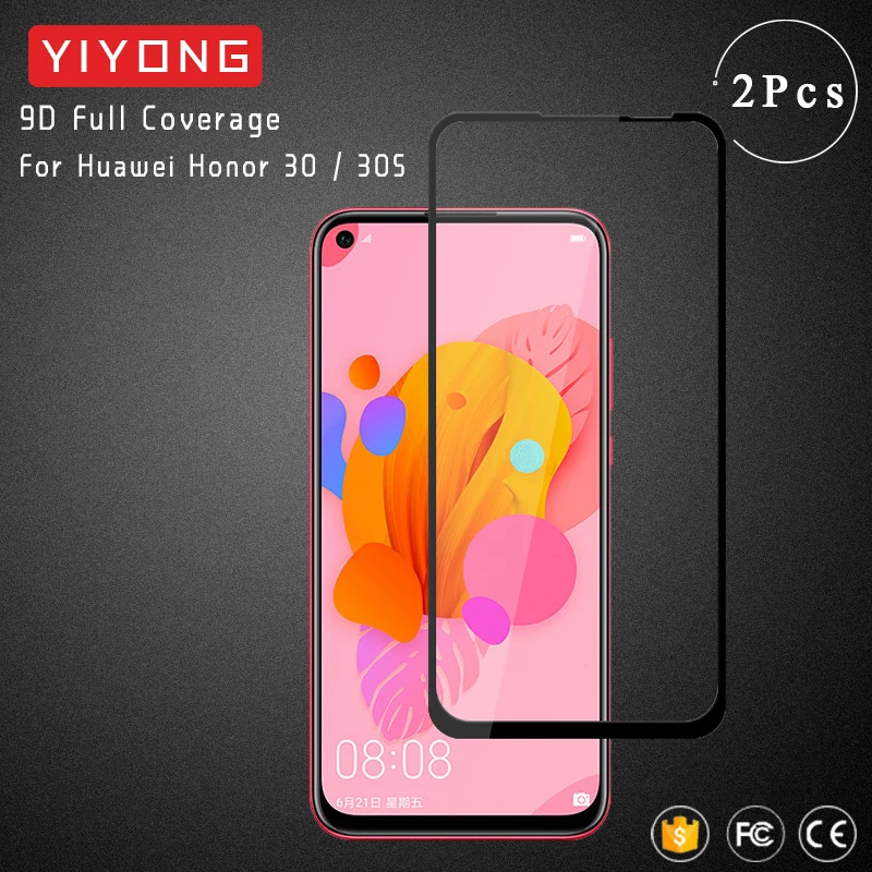 YIYONG 5D полное покрытие стекло для Huawei Honor 30 S 20 View Pro V30 закаленное Защита экрана