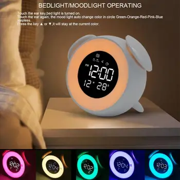 

LED Wake-up Light Digital Clock Alarm Intelligent Table Lamp Multi-mode Wake Up Child for Bedroom Home Decoration Night Light
