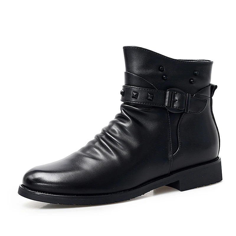 

Summer Men Leather Flat High top Classic Formal Shoes Pointed Toe Business Lace Up Shoes Black Brown Hombre Plus Size38-44 *H118