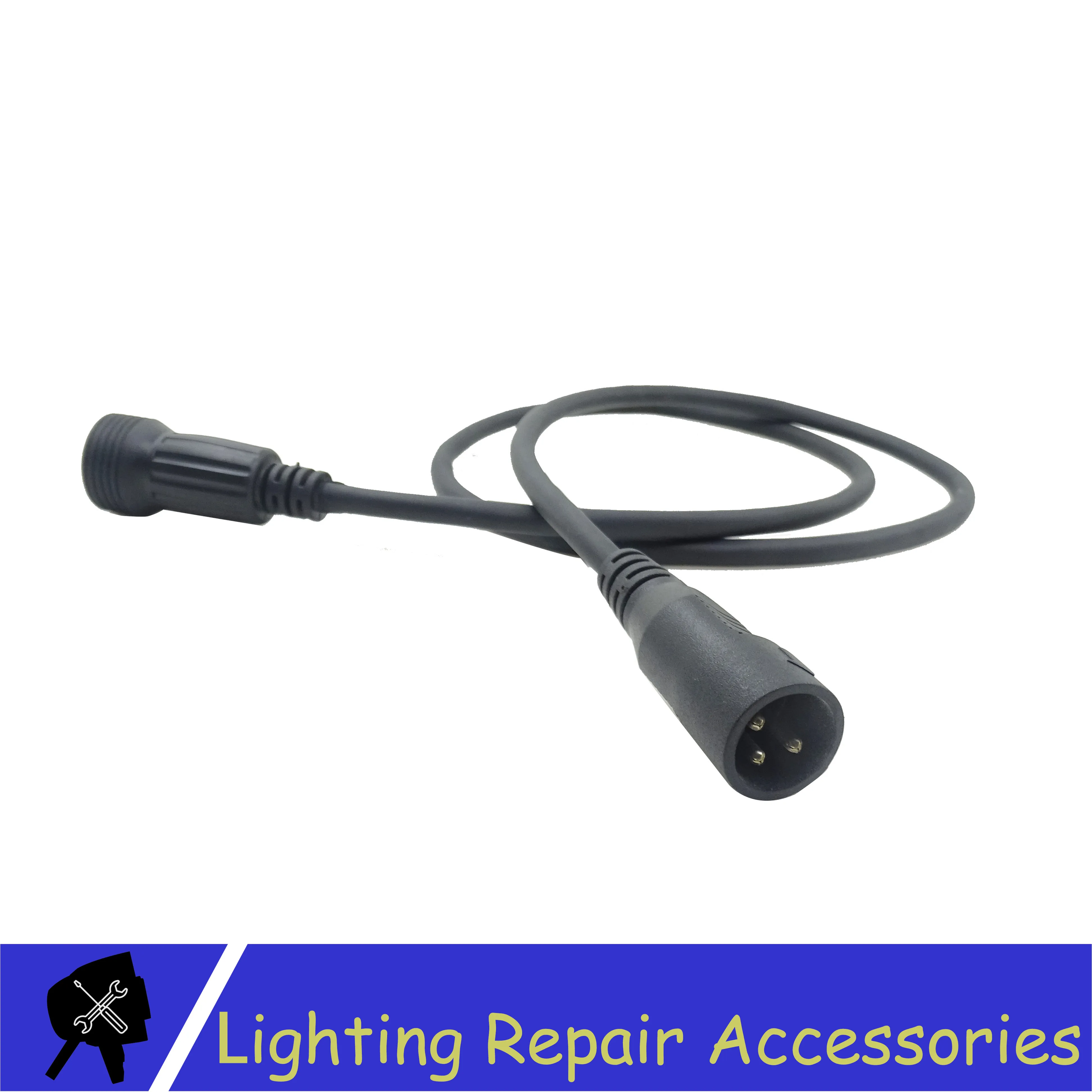 Наружный 3-контактный кабель DMX 1 м/2 м/3 м/5 м/10 м сигнальная линия используется для подключения водонепроницаемого светодиодного Par настенного прожектора сценического освещения