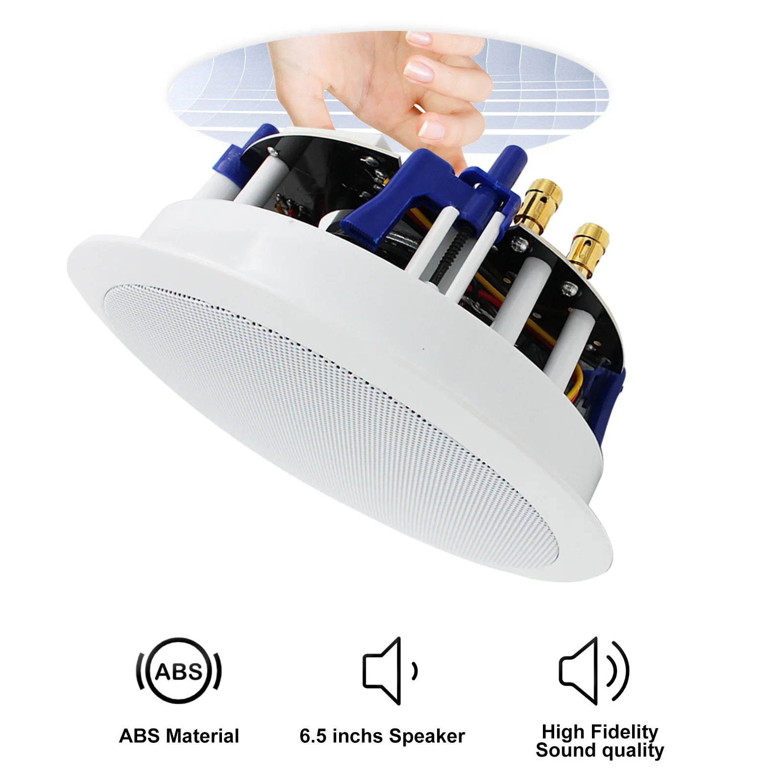 Bluetooth Ceiling Speakers 6.5 Inch 320w 2way Flush Mount Wall