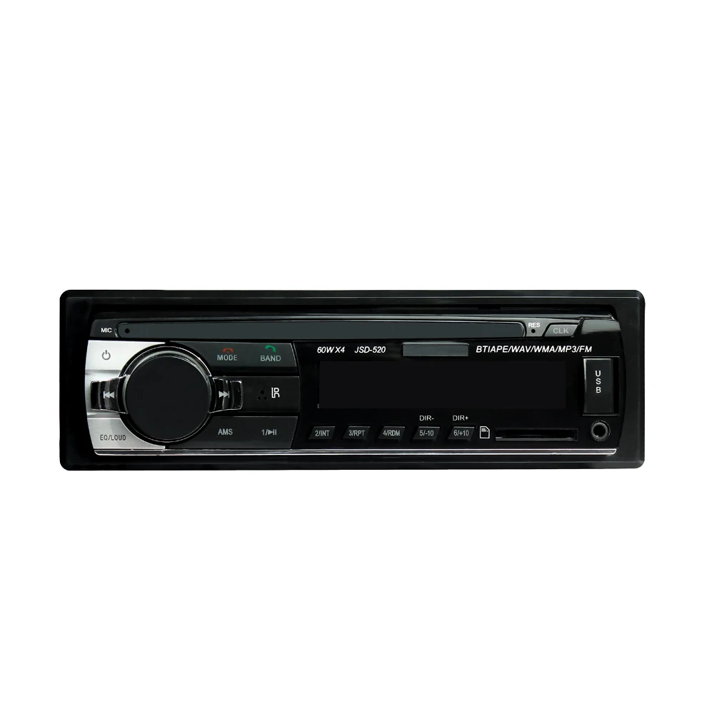 JSD520 ISO 12 в Bluetooth автомобильный стерео In-dash 1 Din FM Aux вход поддержка Mp3/MP4 USB MMC WMA AUX IN TF автомобильный Радио плеер