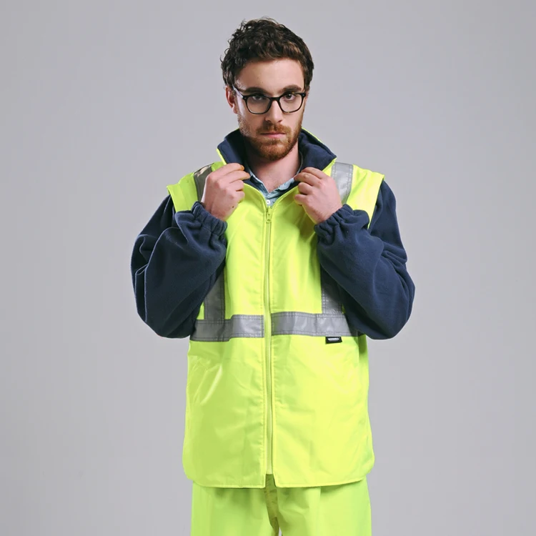 EN471 ANSI/море 107 AS/NZS Hi vis водонепроницаемый 5 в 1 куртка со светоотрающей полосой