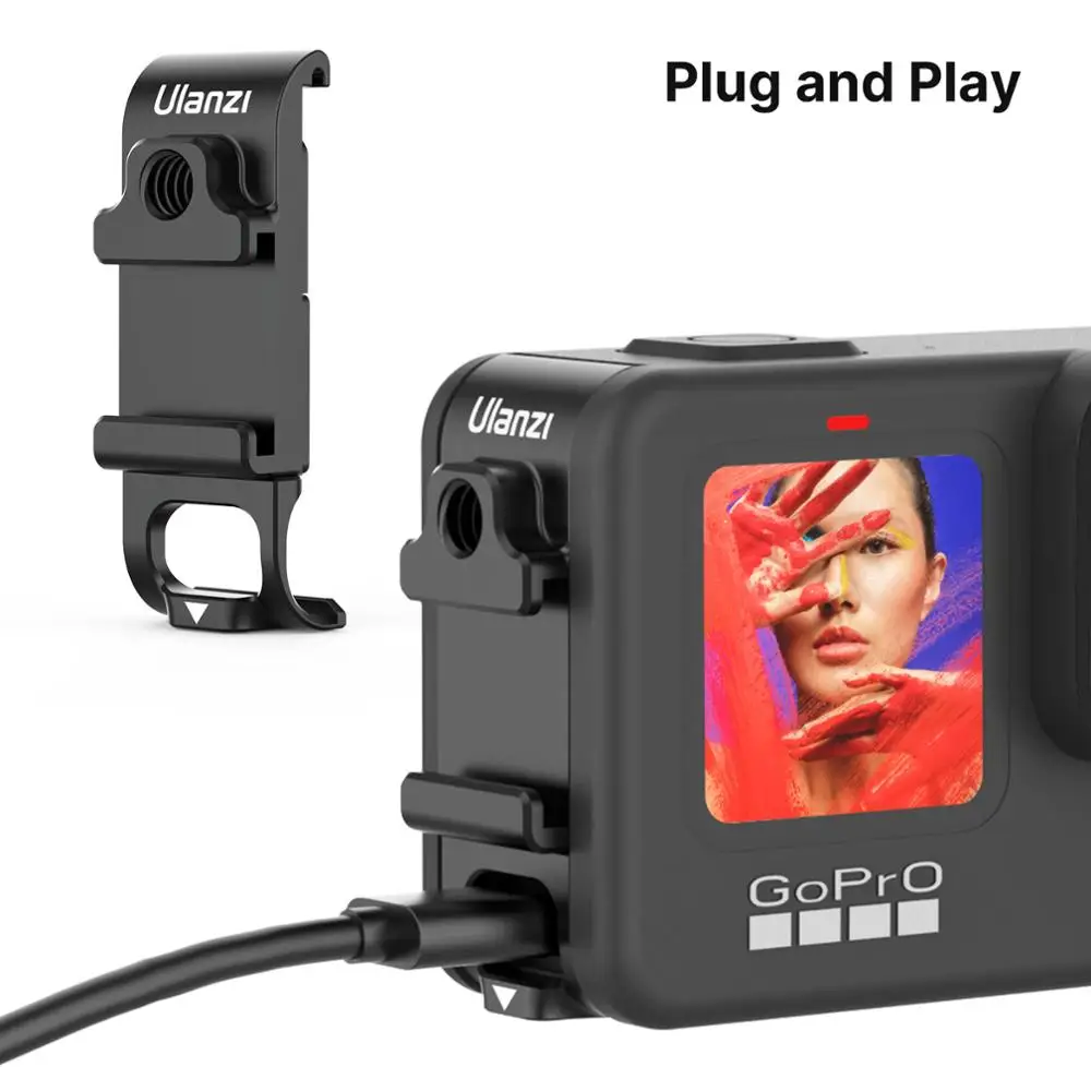 Ulanzi G9-6 для Gopro Hero 10 9 Вертикальный чехол съемки с удлиненным холодным башмаком