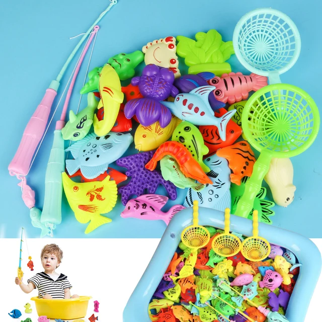 Magnetic Fishing Game Water Toy Children Boy Girl Fishing Toy Set Suit for Kiddie Pool Water Table Bath Fun Water Play Gifts 1
