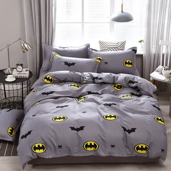 

Disney Batman Duvet Cover Set Cartoon Kids Boy Bedding Sets Children Toddler Pillowcases 4pcs Bedclothes 220x240cm King Size