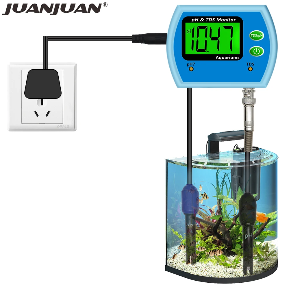 Professional 2 In 1 PH TDS Meter Tester Water Quality Monitor Online Acidity Monitor Analyzers Tester for Aquarium