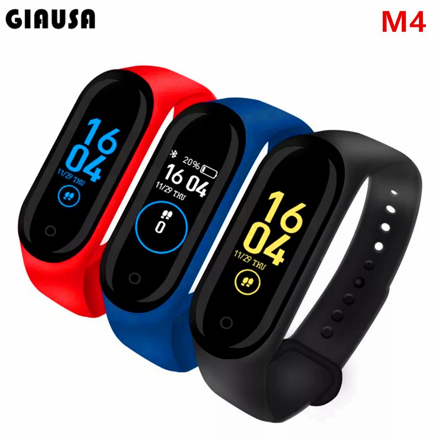 

Smart Band Fitness Trcker M4 Sport Bracelet Pedometer Heart Rate Blood Pressure Bluetooth Health Wirstband Waterproof Smartband