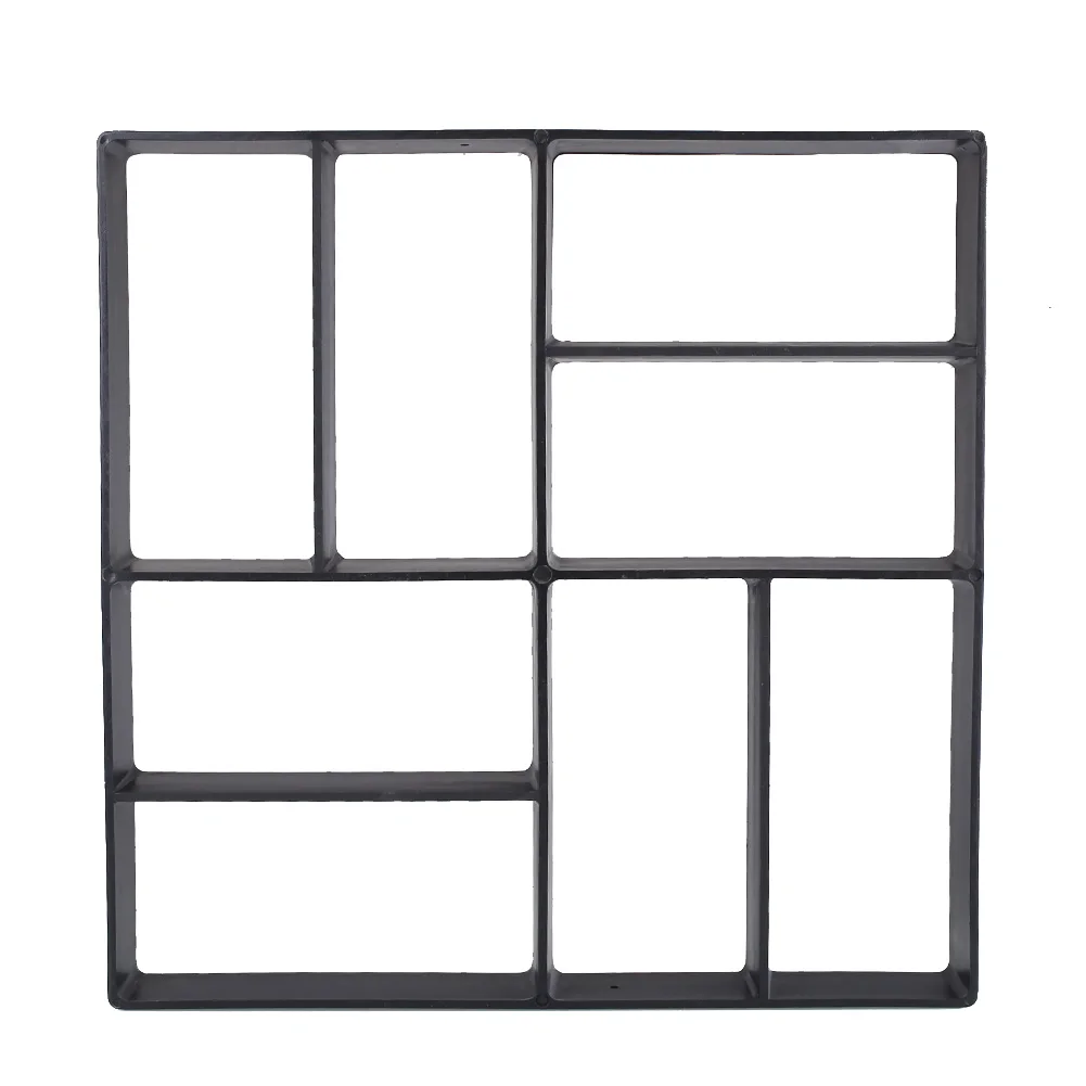 

40x40cm Mold Mold Paving Pavement Plastic Path Maker Mould Driveway Stone Driveway Stone Black DIY
