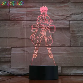 

Japanese Manga 3d Led Night Light Naruto Color Changing Boy Kids Bedroom Decoration Lamp Bedside Table Night Lamp Naruto Gift