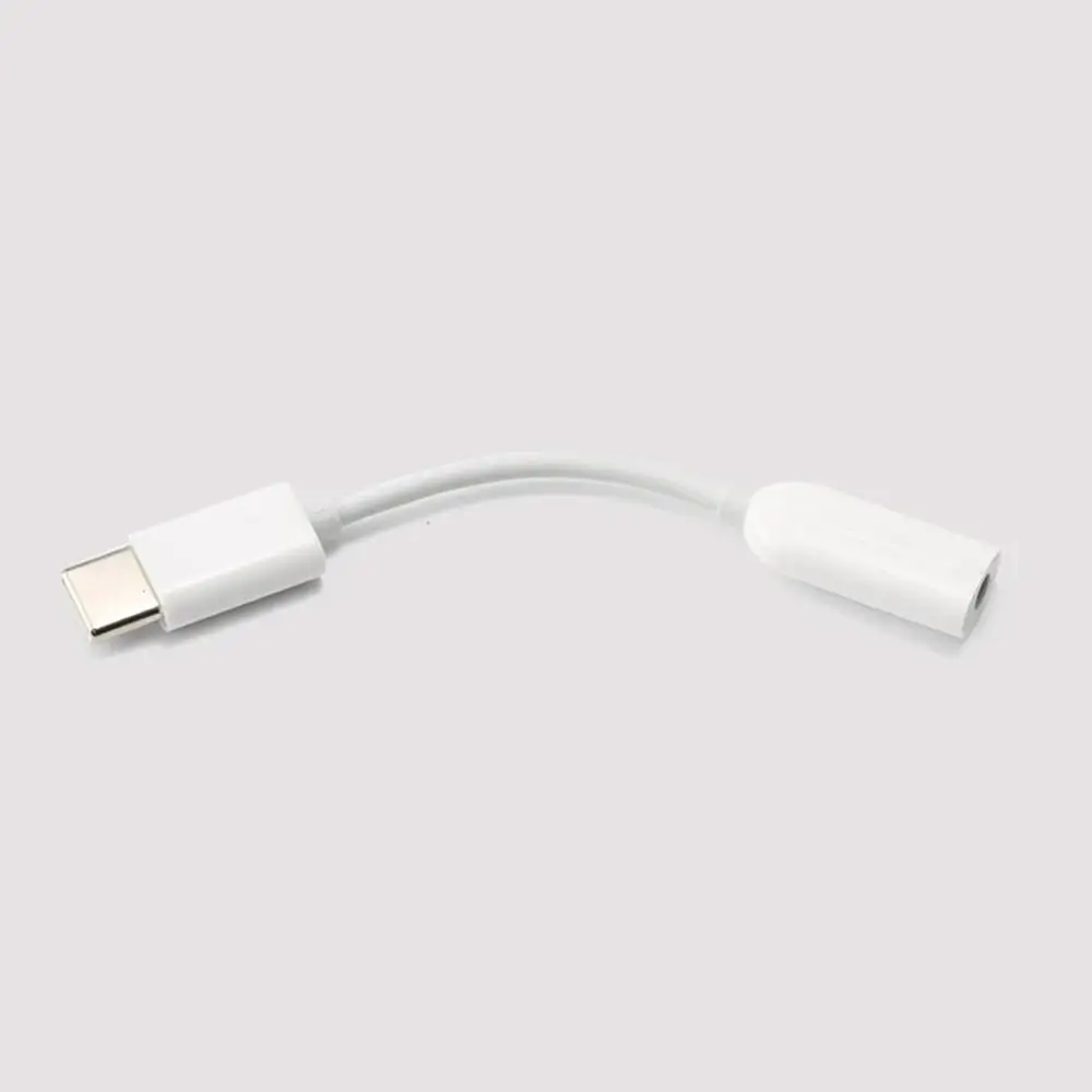 Xiaomi 3,5 мм разъем для наушников адаптер тип-c аудио кабель конвертер USB 3,1 Для Xiaomi 6/7/Mix 2 S/6X вызов/дистанционное управление - Цвет: White