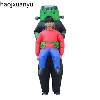 

Cosplay Frankenstein Inflatable Costume Purim Halloween Cartoon Clothes Christmas Party Dress up Inflatable Costumes for Adult