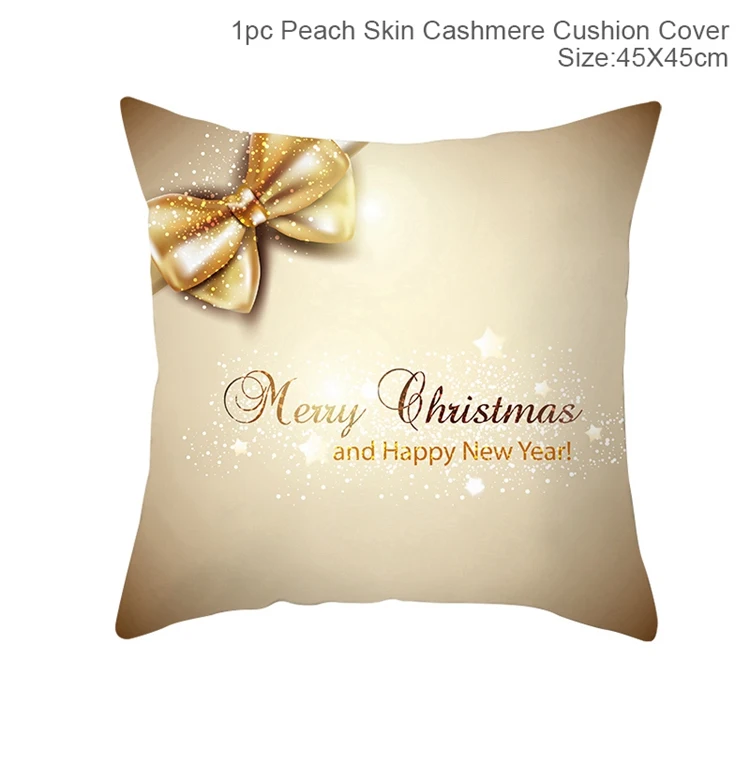 Pillowcase 21 Золотой чехол для подушки Рождество Noel рождественские украшения для дома украшения Рождество Декор Рождество Счастливый год - Цвет: Pillowcase 21