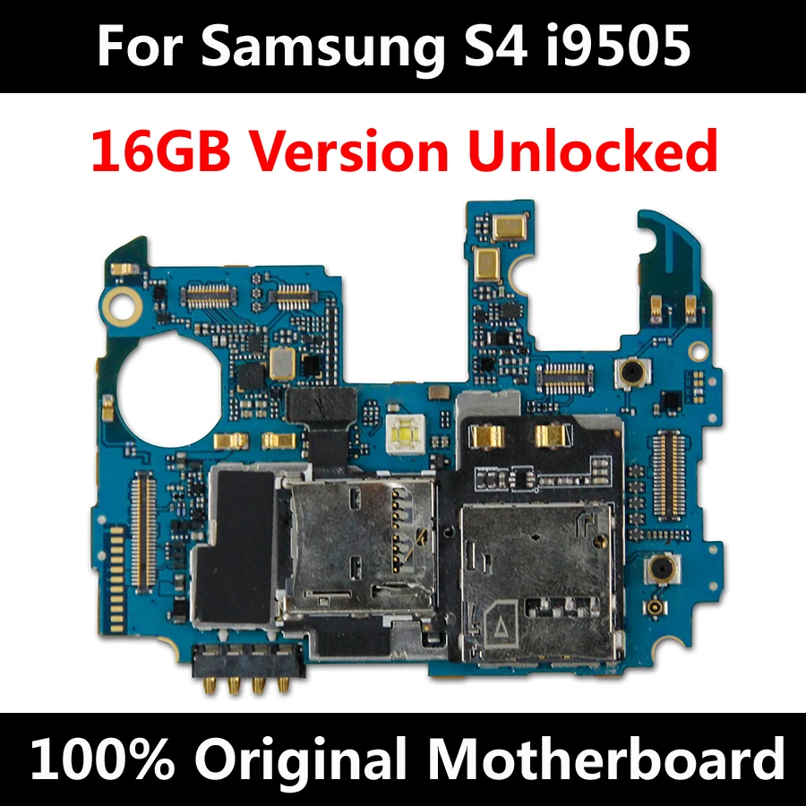 Разблокированная материнская плата для оригинального Samsung Galaxy S4 i9505 16 ГБ с чипами