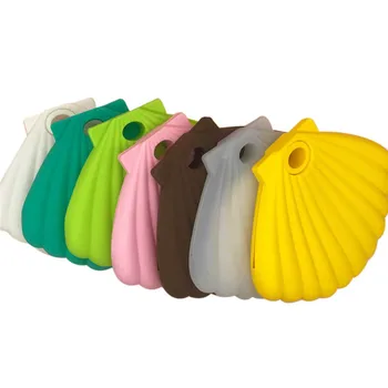 

Sea Shell Shape Mask Storage Box Portable Kids N95 Mask Storage Organizer Box Silicone Dustproof Mask Storage Box