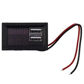 

Red Led Digital Display Voltmeter Mini Voltage Meter Volt Tester Panel for Dc 12V Cars Motorcycles Vehicles Usb 5V2a Output 12.6
