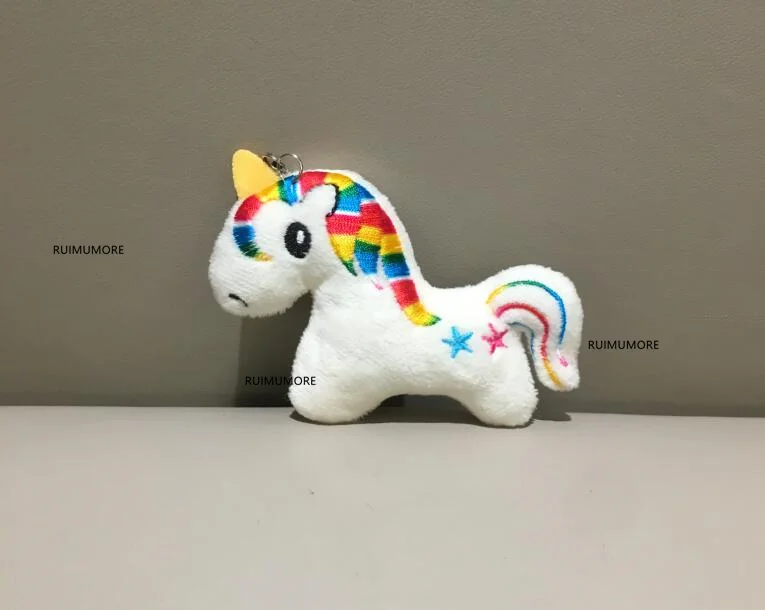 Милая плюшевая лошадь, 4 цвета, 12 см, стоящая плюшевая игрушка, брелок, плюшевая игрушка - Цвет: Фиолетовый