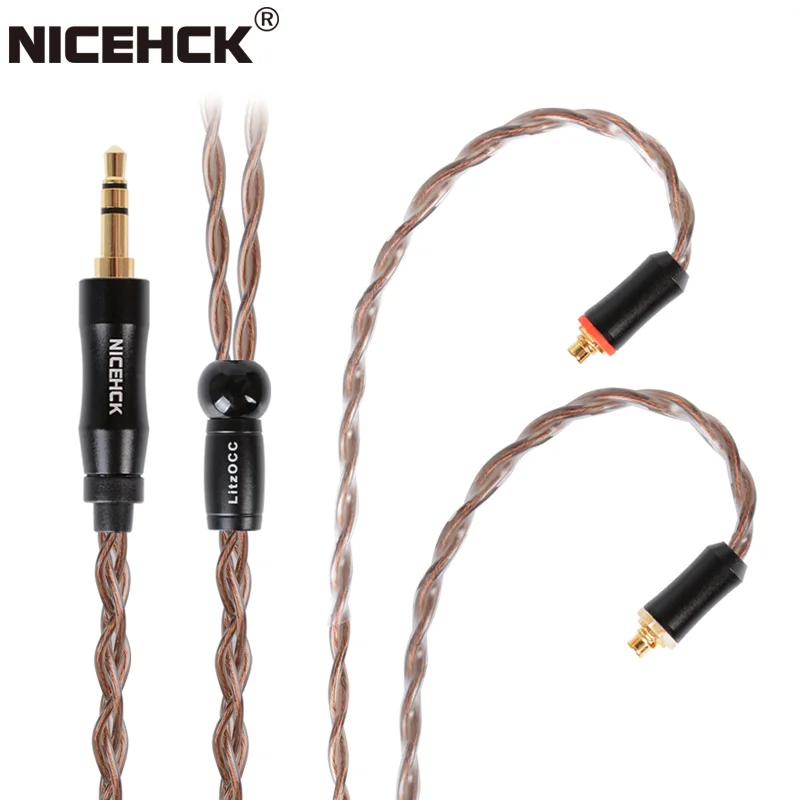 Кабель NiceHCK LitzOCC 4N Litz OCC наушники с медным покрытием 3 5 мм/2 мм/4 4 мм MMCX/NX7/QDC/0 78