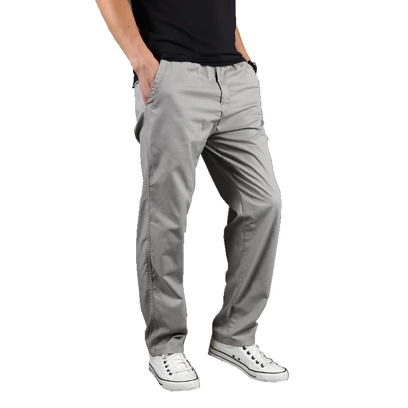 

Мужские свободные широкие модные брюки-карго в стиле милитари прямые Легкие мужские повседневные хлопковые брюки для мальчиков с эластичным поясом