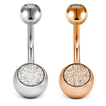 

14G 6mm 10mm 1/4 Inch Short Belly Button Rings 316L Surgical Steel Navel Rings Piercing Jewelry