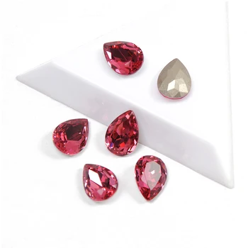 

CTPA3BI 4320 Rose Drop Pear Sew-on Rhinestone Crystal Glass with setting Flatback Garment Sewing Strass DIY Jewelry Accessories