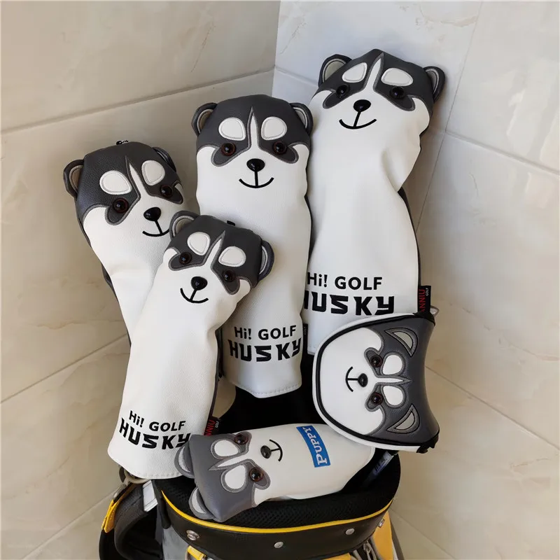 HUSKY DOG golf complete set headcovers Animal golf club driver fairway