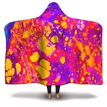 

Hooded Blanket, Paint Splat Splash, Multi Colored, Abstract Arty, Trippy Rave, Hippie Boho, Splash Marbled, Colorful Throw