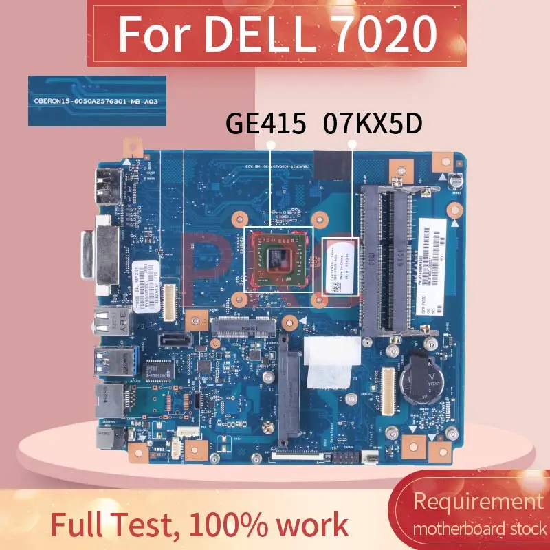 para Dell 7020 Ge415 Computador Portátil Placa-mãe 07kx5d 6050a2576301 Ddr3 Notebook Mainboard Placa-mãe para notebook - Imagem 2