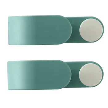 

2 Pcs Wall-Mounted Mop Broom Storage Rack Polka Dot Hook Towel Rack Side Storage Space Saving Strong Non-Marking Glue Mop Clip