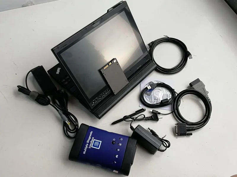 Множественный диагностический интерфейс MDI G.M программное обеспечение в 360 ГБ SSD используется ноутбук планшет X200t ПК для автоматического диагностического инструмента сканирования