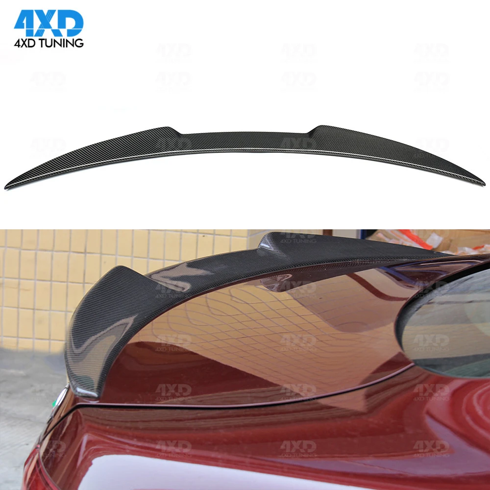 Carbon Fiber Trunk spoiler For Alfa Romeo Giulia Rear Spoiler Wing QV Model Styling Gloosy Black 2015