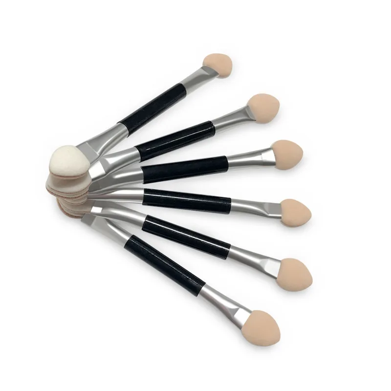 12PCS Double-end Eye Shadow Eyeliner Brush 7.5CM Sponge Applicator cosmetic Tool  eyeshadow brush