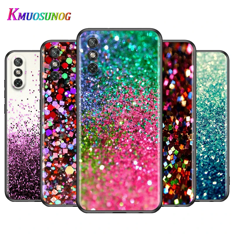 Чехол для телефона Honor View 30i 30S 30 20S 20 20i 20E V20 10X 10i 10 9X 9S 9A Pro Plus Lite черный с блестками |
