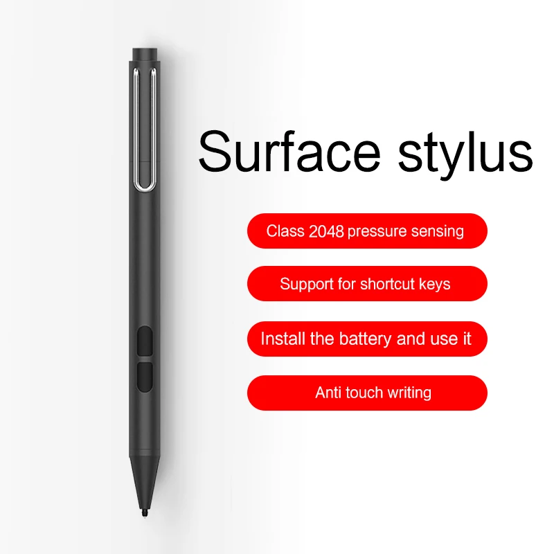 AJIUYU стилус ручка для поверхности Pro7 Pro6 Pro5 Pro4 Pro3 Pro X планшет для microsoft Surface Go Book Latpop 3/2 ручка для измерения давления Touch - Цвета: Black