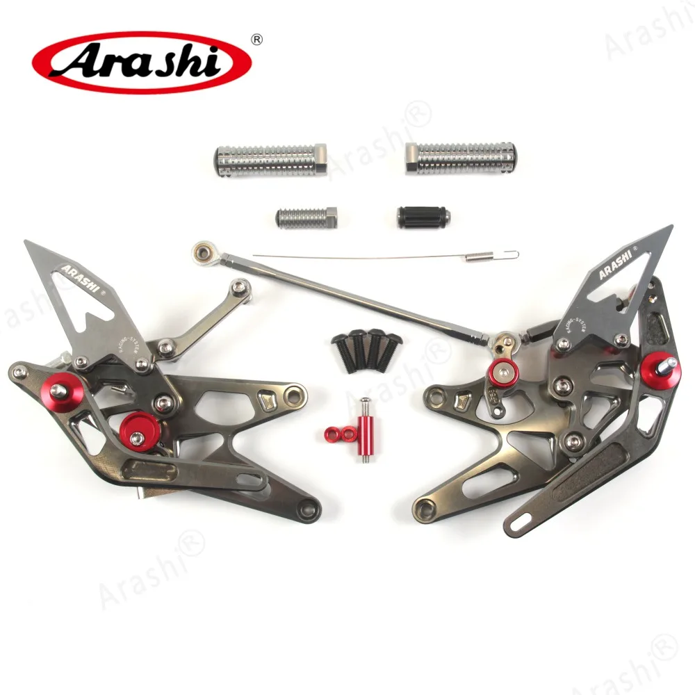 Араши мотоцикл подножка мотоциклиста для YAMAHA YZF R1 2004-2005 ЧПУ Регулируемые подножки Rearset подножки YZF-R1 2004 2005 2006