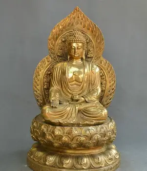 

Collect China Tibet Buddhism old Bronze Sakyamuni Buddha merciful Buddha Statue