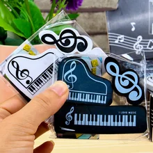 

3pcs/set Musical Piano Notes Rubber Pencil Eraser School Student Stationery Correction Supplies For Kids Gifts