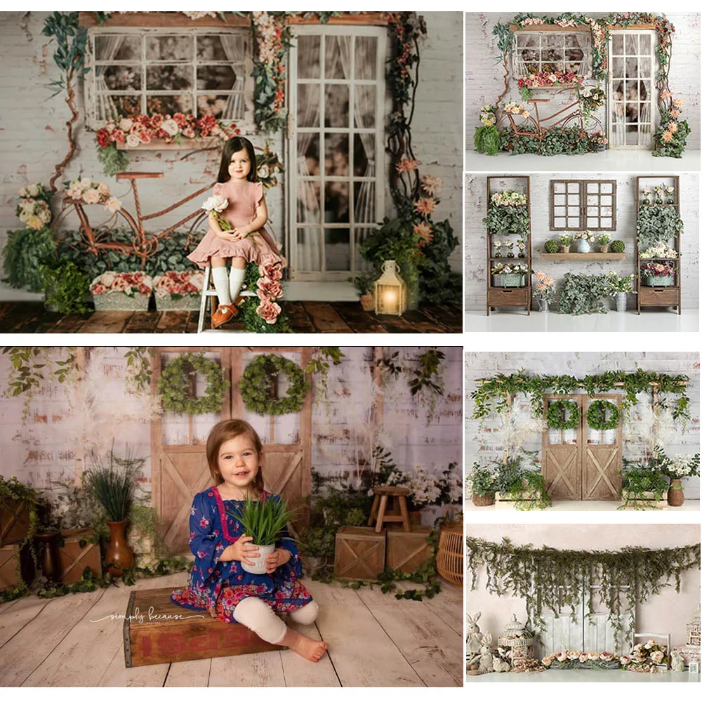 Photography Backdrops Spring-Flowers Cake-Smash Studio Mocsicka 1st Children