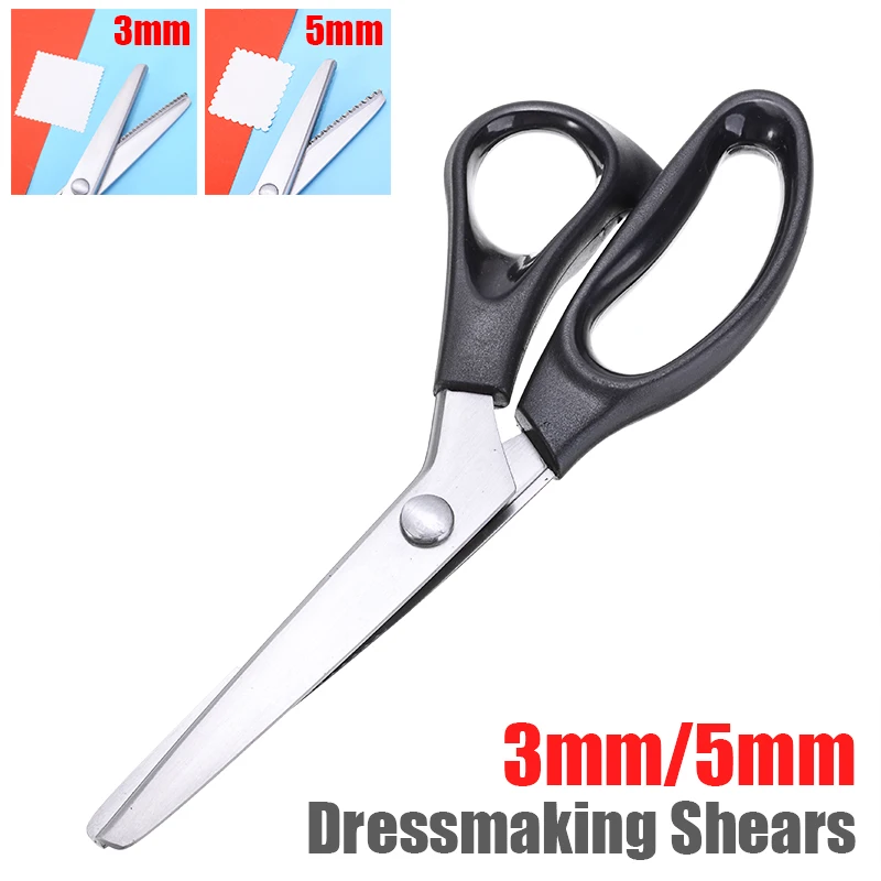 1pc Scissors Dressmaking Scalloped Edge Shears Scissors Fabric Clipper