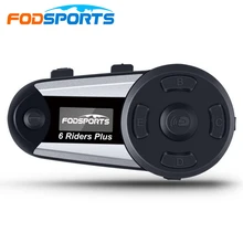 1 шт. V6 Plus 6 Rider мотоцикл Bluetooth шлем гарнитура домофон беспроводной BT полный дуплекс Intercomunicador Interphone FM светодиодный