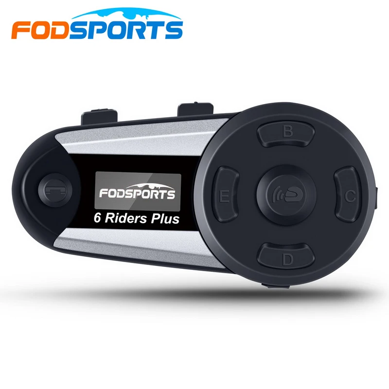 

1 pcs V6 Plus 6 Riders Motorcycle Bluetooth helmet Headset Intercom Wireless BT Full-Duplex Intercomunicador Interphone FM LED