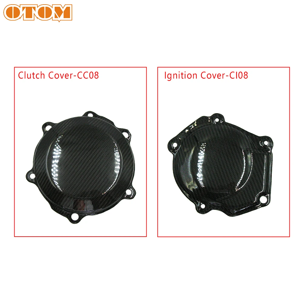 OTOM Motorcycle Clutch CoverCC08/Ignition CoverCI08 Carbon Fiber