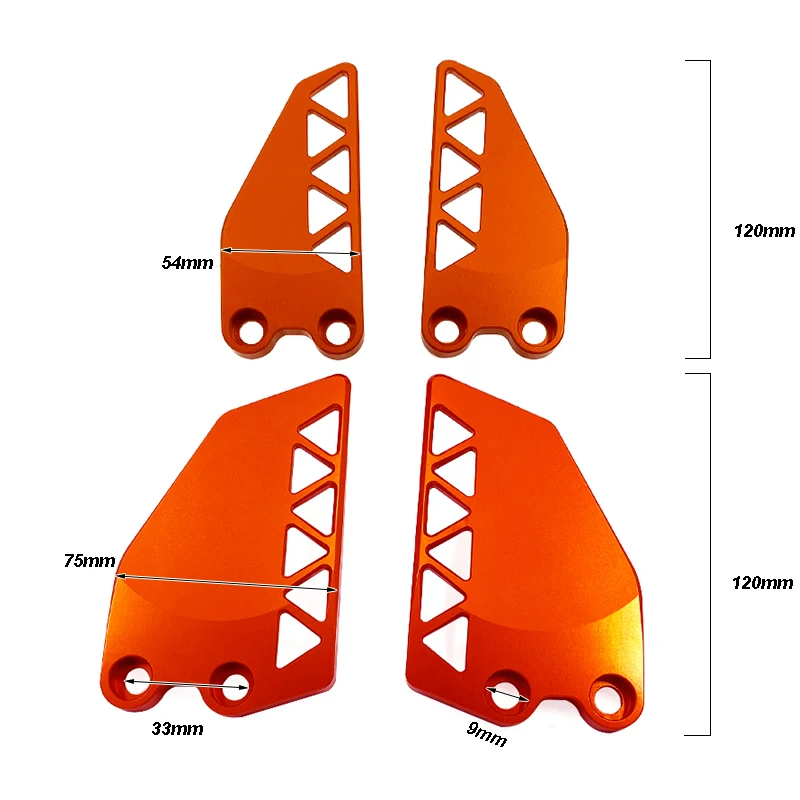 Motorbike Duke 250 390 Front Rear Foot Step Side Guard Wing Cover Protector CNC Aluminum Parts (6)