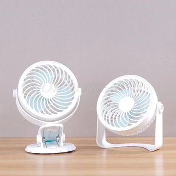 

USB Clip Desk Table Fan with Strong Wind Quiet Portable 2 Speed Adjustable 360°Rotatable Mini Personal Fan for Home Office Car