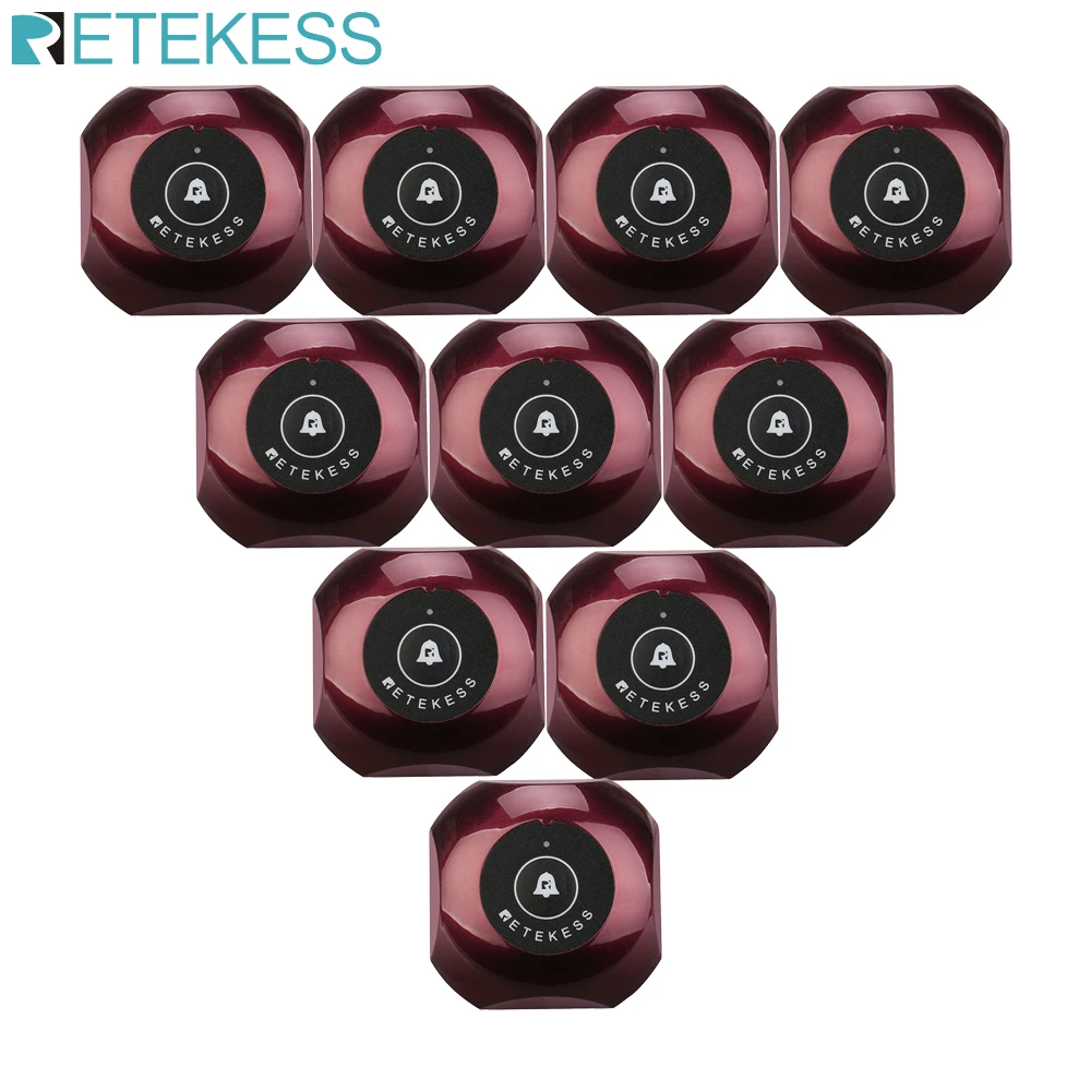 

Retekess TD013 10 waterproof Call Button Transmitters Waiter Calling System wireless call pager catering cafe call service