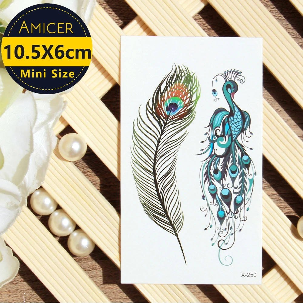Waterproof Temporary Tattoo Arm Lovely Peacock Feather Tattoo Girl Water  Transfer Fake Flash - Temporary Tattoos - AliExpress