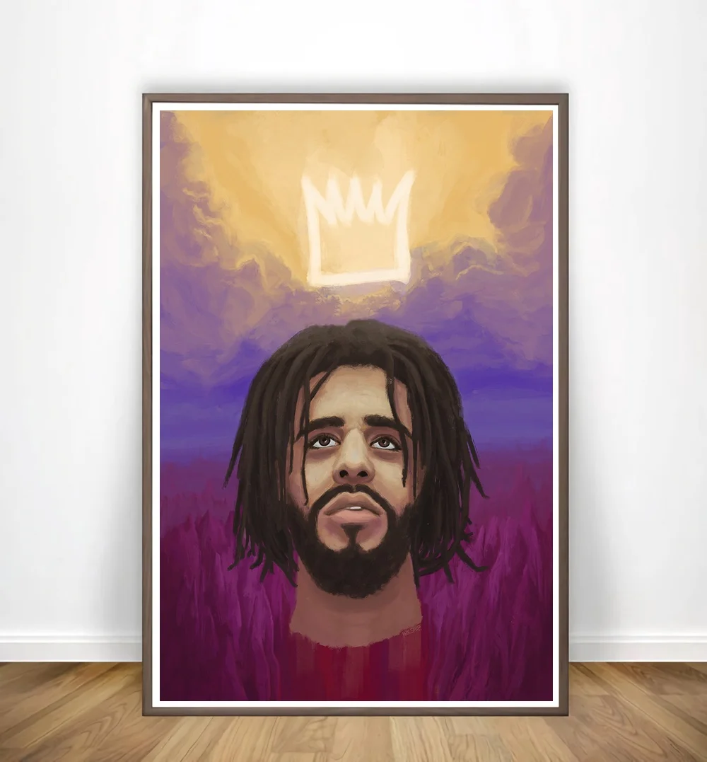 J Cole Рэппер музыкальный певец художественный плакат на холсте настенная