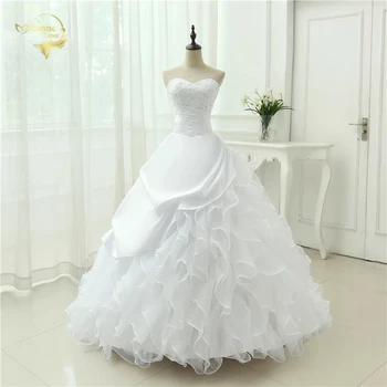 

Classic Style Vestidos De Noiva A Line Robe De Mariage Strapless Applique Bridal Gown Wedding Dress 2020 Chapel Train YN0120