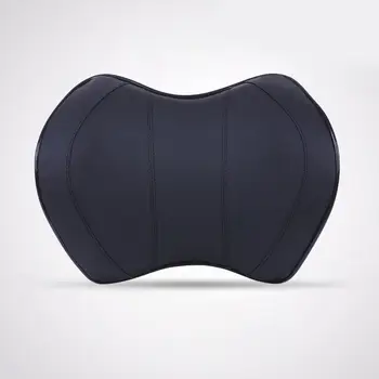 

Car Seat Headrest Auto PU Leather Memory Foam Black Support Replacement